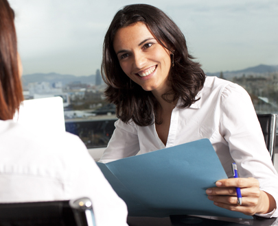 staff review, meeting, smiling